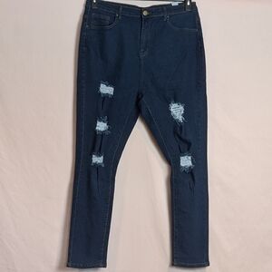 Boohoo Distressed Skinny Jeans size 14